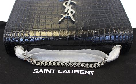 ysl silver clutch bag|ysl crocodile clutch.